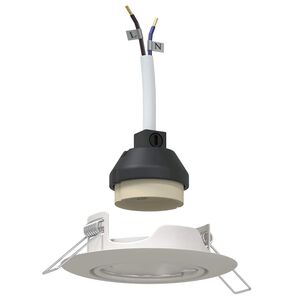 vidaXL Спотлайтове с прожектори 6 pcs Бяло 9 x 9 см Метал