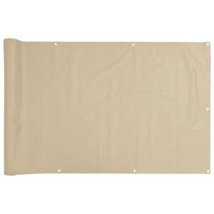 vidaXL Балконски екран от оксфорд плат, 75x600 см, бежов