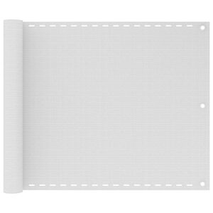 vidaXL Балконски параван, бял, 75x300 см, HDPE