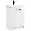 vidaXL Комплект мебели за баня Бял гланц 56 x 37,5 x 81 см