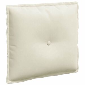 vidaXL Възглавница за гръб Кремаво 50 x 45 см Кордюрова тъкан