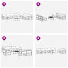 vidaXL Комплект дивани за открито 8 pcs Естествено и черно