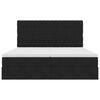vidaXL Легло С LED лентисти светлини Черно 180 x 200 cm Кадифе