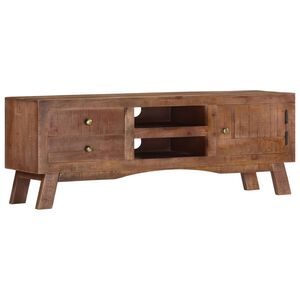 vidaXL ТВ шкаф, 110x30x45 см, грубо мангово дърво