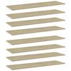 vidaXL Рафтове за етажерка, 8 бр, дъб сонома, 100x30x1,5 см, ПДЧ
