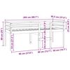 vidaXL Високо легло, восъчнокафяв, 90x200 см, борово дърво масив