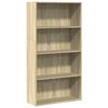 vidaXL Библиотека, сонома дъб, 80x30x152 см, инженерно дърво