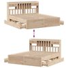 vidaXL Легло с етажерка за книги, без матрак, 180x200 см, бор масив