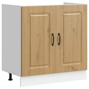 vidaXL Шкаф за мивка, Kalmar, дъб артизан 80x46x81,5см инженерно дърво