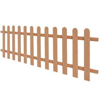 vidaXL Дъсчена ограда, WPC, 200x60 см