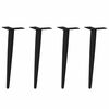 vidaXL Крака за масичка за кафе, конична форма, 4 бр., черни, 30-31 см, стомана