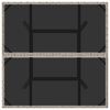 vidaXL Градинска маса със стъклен плот светлосив 80x80x75 см полиратан