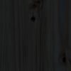 vidaXL Дневно легло, черно, борово дърво масив, 90x200 см