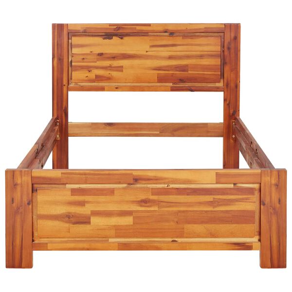 vidaXL Рамка за легло, акациево дърво масив, 100х200 см