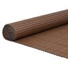 vidaXL Градинска ограда, двустранна, кафява, 1,8x3 м, PVC