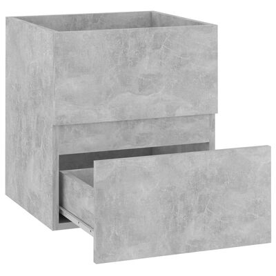 vidaXL Шкаф за мивка, бетонно сив, 41x38,5x45 см, ПДЧ