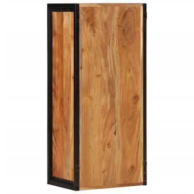 vidaXL Стенен шкаф за баня 40x30x90 см масивно акациево дърво и желязо
