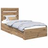 vidaXL Рамка за легло с чекмедже Дъб 90 x 200 cm Инженерна дървесина