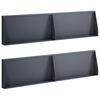 vidaXL Задържащи стени 4 бр. 80 x 12 x 40 см Стомана Антрацит