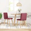 vidaXL Трапезни столове, 2 бр, виненочервени, текстил