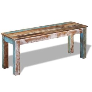 vidaXL Пейка, регенерирано дърво масив, 110х35х45 см