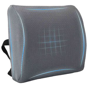 vidaXL Възглавница за гръб Сив Мемори пяна 36 x 30 x 12 см