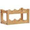 vidaXL Стойка за вино за 6 бутилки, 37x21x21 см, дъбов масив