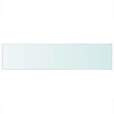 vidaXL Плоча за рафт, прозрачно стъкло, 110 x 25 см