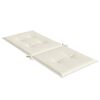 vidaXL Възглавници за стол 4 бр меланж кремави 120x50x4 см плат