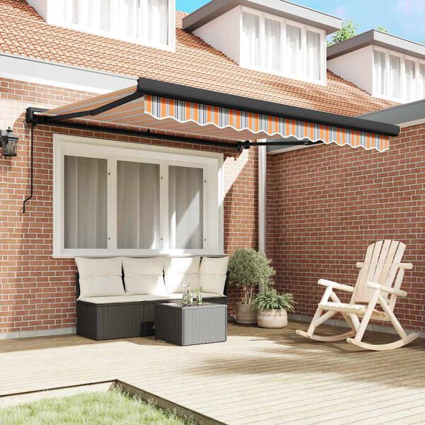 vidaXL Сенник Многоцветен 350 x 250 x 165 см Полиестер и алуминий