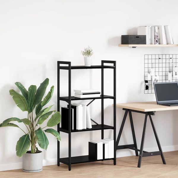 vidaXL Рафт за книги Черния дъб 40 x 30 x 85 см Инженерно дърво