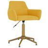vidaXL Въртящи се трапезни столове, 4 бр, жълти, кадифе