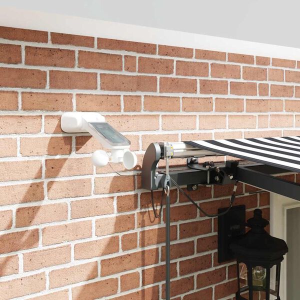 vidaXL Автоматично прибираща се тента с LED антрацит и бял 500x300 см