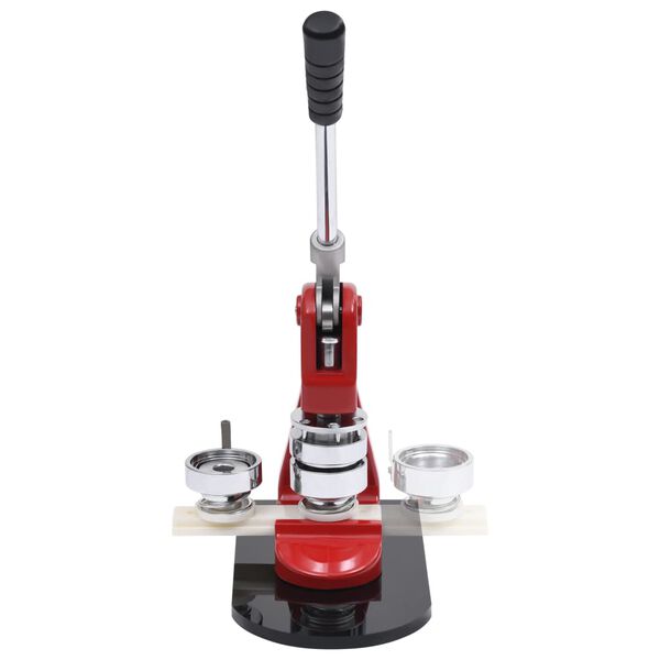 vidaXL Преса за значки с 500 бр заготовки за бутонни значки, 44 мм