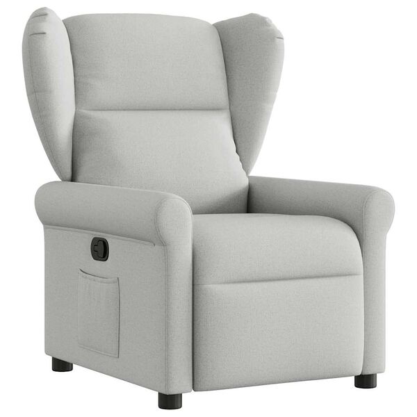 vidaXL Recliner Chair Cloud Grey Fabric