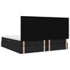 vidaXL Легло с място за съхранение и LED Черно 200 x 200 cm Полиестер