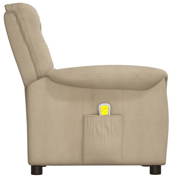 vidaXL Масажен стол светлосив микрофибърен плат