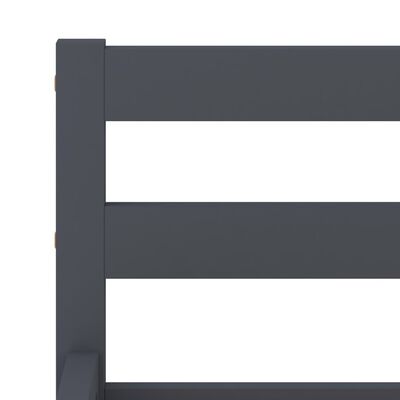vidaXL Рамка за легло, сива, бор масив, 180x200 см