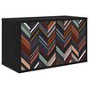 vidaXL Стенен телевизионен шкаф OMMEN 69 x 33 x 40 см Черен дъб