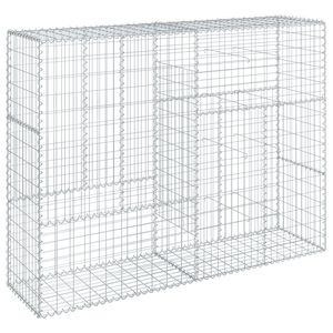 vidaXL Габионна кошница с покритие, 200x50x150 см, поцинковано желязо