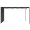 vidaXL Градинска шатра със странична завеса 4x3х2,25 м антрацит