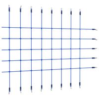 vidaXL Мрежа за катерене, 200x150 см, синя