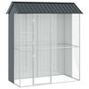 vidaXL Клетка за птици със съхранение Антрацит 215 x 110 x 247 см