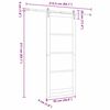 vidaXL Преплъзваща се врата ORKDAL Бяло 93 x 232 см