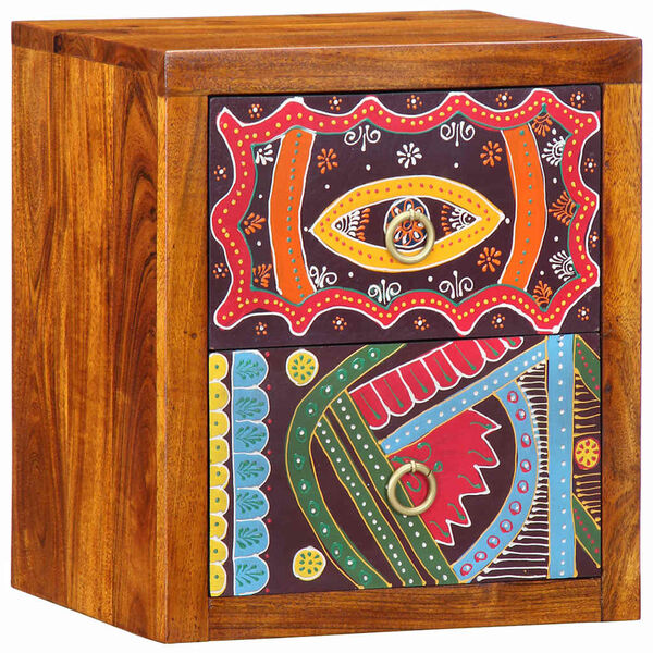 vidaXL Нощен шкаф 2 pcs Кафяво 35 x 30 x 40 см Солидно акациево дърво