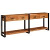 vidaXL Конзолни маси 2 бр. Кафяво 200 x 33 x 75 см