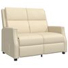 vidaXL 2-местен реклайнер, кремав, изкуствена кожа