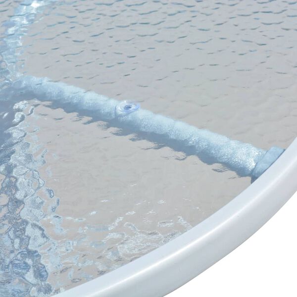 vidaXL Бистро маса, сива, 50x71 см, стомана