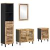 vidaXL Комплект шкафове за баня 4 бр. Натурално 38 x 33 x 160 см