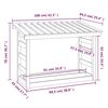 vidaXL Поставка за дърва за огрев, бяла, 108x64,5x78 см, бор масив